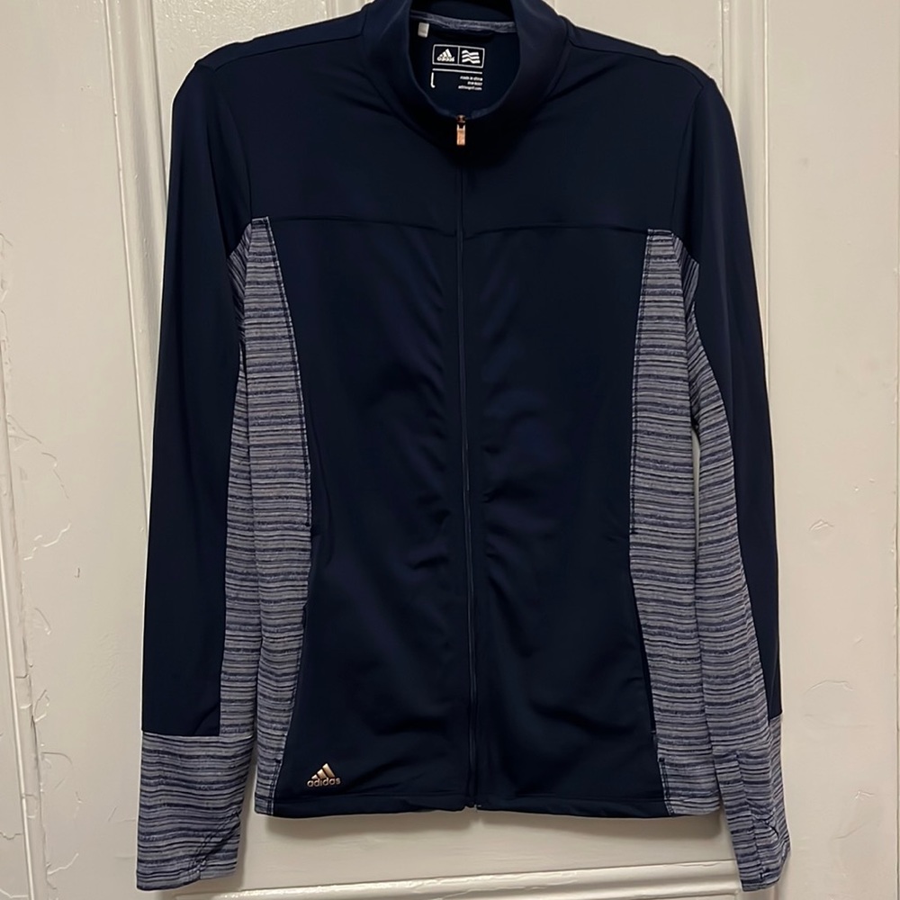 Adidas ladies lightweight full zip golf jacket, size large